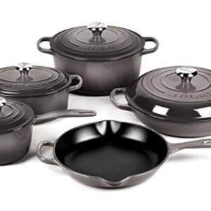 Le Creuset Signature Cast Iron Cookware Set - 9 Piece (Oyster)