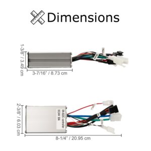 AlveyTech Currie 24 Volt 30A 5-Pin Controller - Replacement for Currie Series 500, 650, 750, 900 eZip, IZIP, GT, Mongoose, Schwinn Electric Scooter, E-Bike Control Module, Motor Parts for Scooters