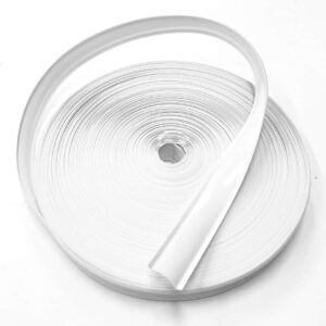 QPN White Vinyl 7/8" Insert Molding Trim Screw Cover RV Camper Travel Trailer (50 ft, White)