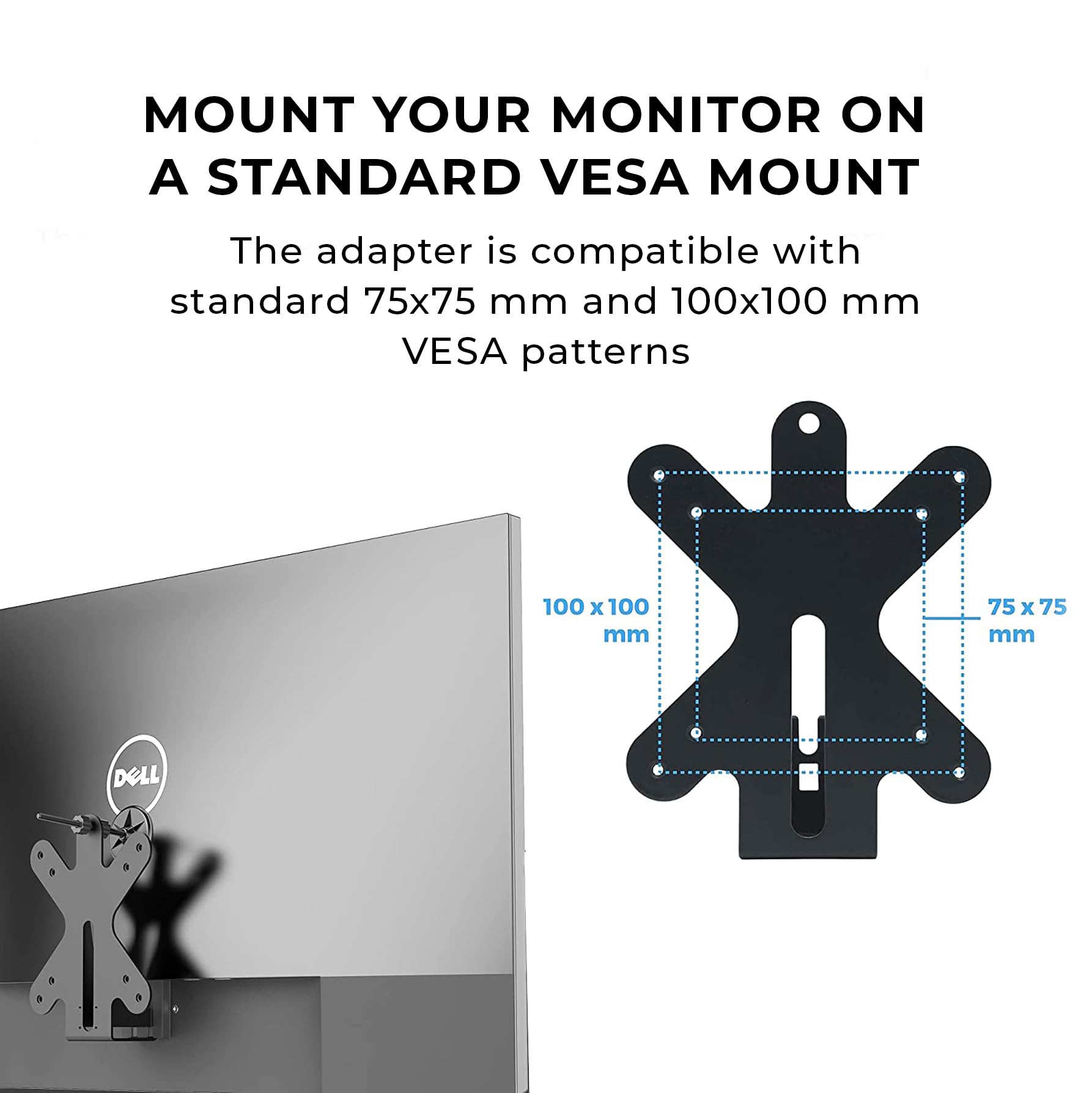 HumanCentric VESA Mount Adapter Compatible with Dell Monitors, VESA Adapter for Monitor S2318H, S2218H, S2319NX, S2419NX, S2718H, S2719H, S2719HN, SE2219H, SE2419HR, SE2419HX, SE2719H