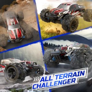 DEERC Remote Control Car High Speed RC Cars for Kids Adults 1:16 Scale 40 KM/H 4WD Off Road Monster Trucks,2.4GHz All Terrain Toy Trucks with 2 Rechargeable Battery