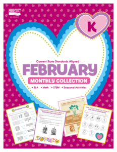 carson dellosa | february monthly bundle | ela, math, grade k, printable worksheets