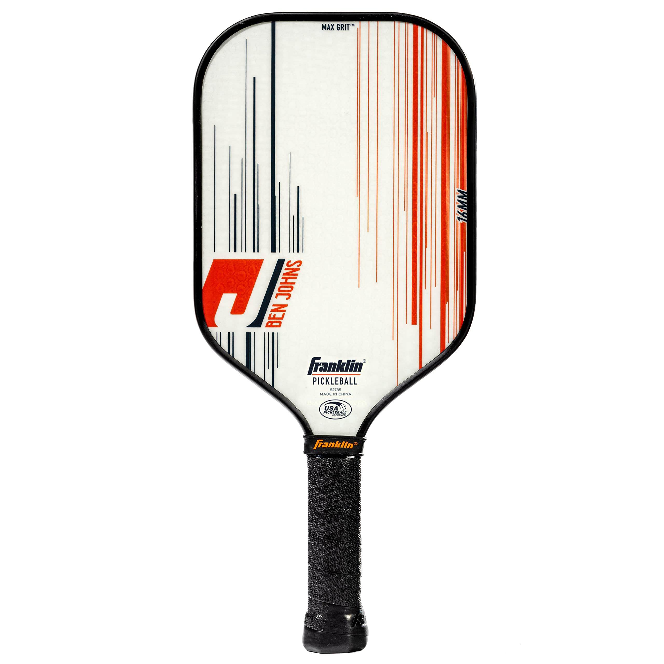 Franklin Sports Pro Pickleball Paddle - Pro Tournament Pickleball Paddle with MaxGrit Technology - Signature Series Signature Pickleball Paddle 16mm - White