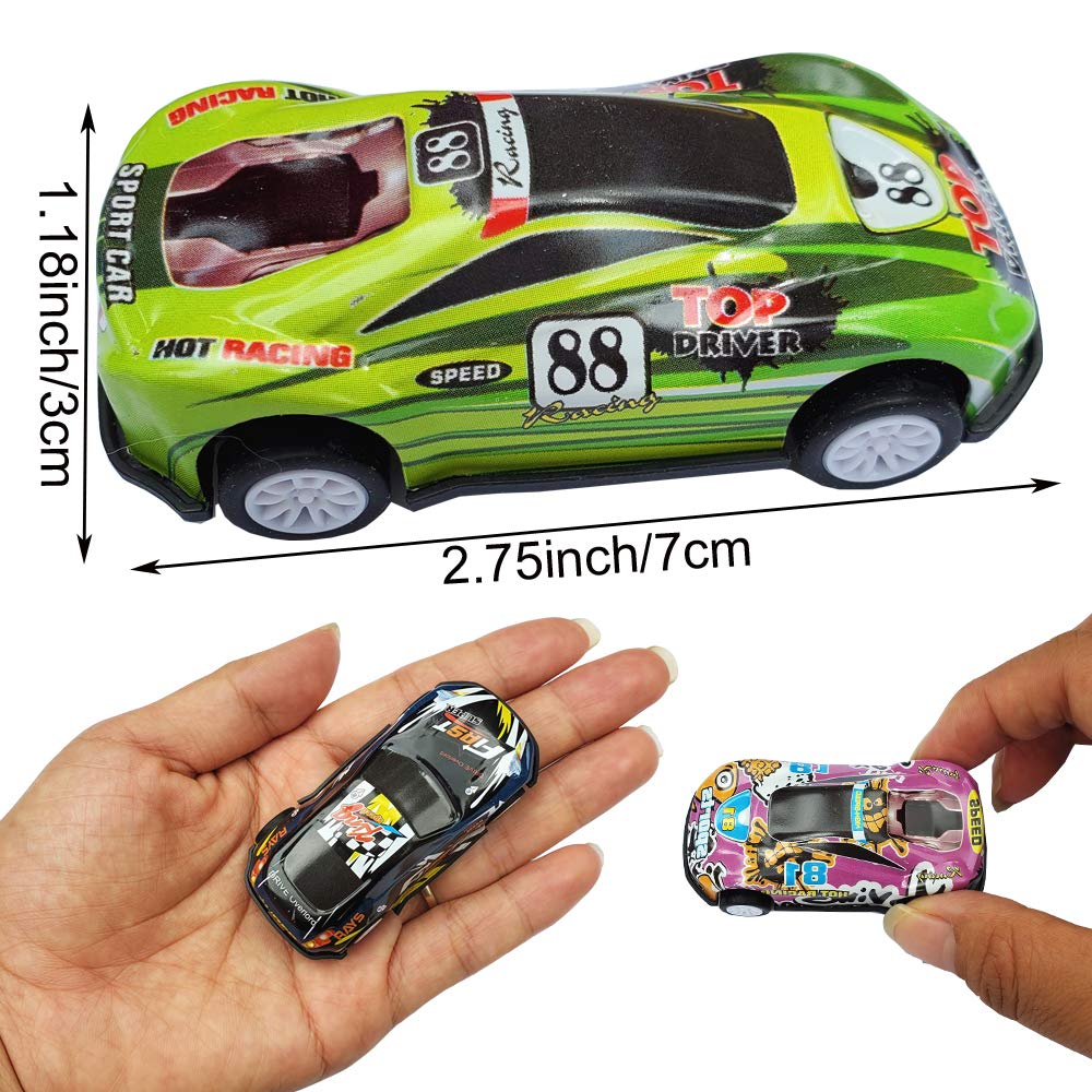 Himeeu 12 Pull Back Racing Cars Die cast Race Car Vehicles Playset,2.7 Inch Metal Friction Powered Car Toys for Toddlers