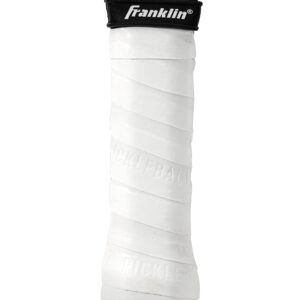 Franklin Sports Pickleball Paddle Overgrips - Provides Extra Grip - Slight Tackiness - Durable & Strong - 3 Grips Included - White