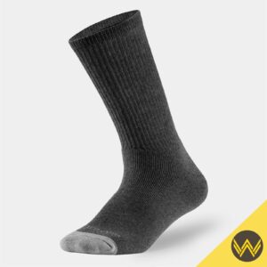 WANDER Men's Cushion Crew Socks 6 Pairs Athletic Running 12-15 Socks Men Cotton Sport Wicking Work