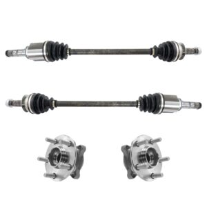 trq front 4 piece steering kit cv axle shaft assembly & wheel hub bearing kit new for 2009-2013 subaru forester / 2011-2014 impreza wrx / 2013-2014 xv crosstrek/models built before 1/11/14