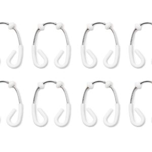 Umbra 1013172-666 , White/Chrome Flex Double Shower Rings, Set of 12,2" x 3"