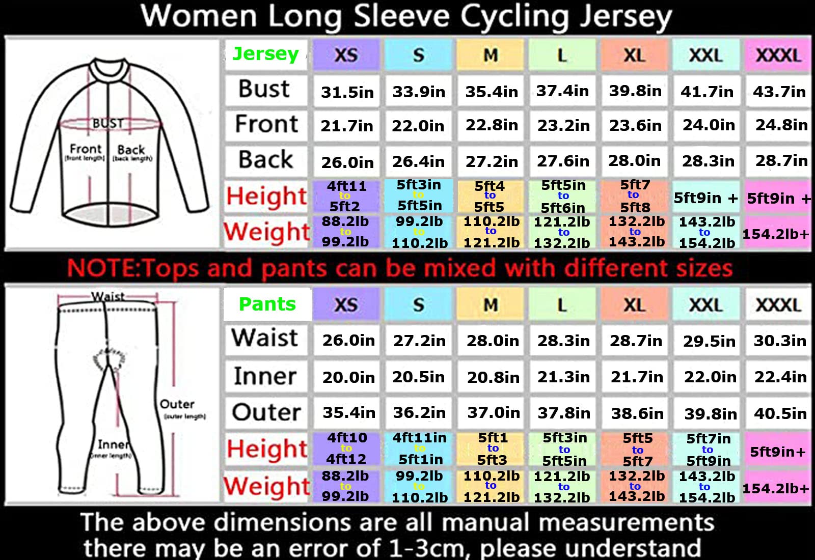 Women Cycling Jersey,Autumn Winter Fleece Warm MTB Suit,Mountain Road Reflective Bike Clothing Set + Gel Bib Pants