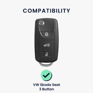 kwmobile Key Cover Compatible with VW Skoda Seat - Don't Touch My Key