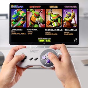 iNNEXT 2.4 GHz Wireless USB SNES Controller for Super Classic Games, Retro USB PC Controller Compatible for Windows PC MAC Linux Genesis Raspberry Pi Retropie Emulator [Plug & Play] [Rechargeable]