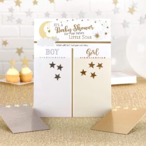 Lillian Rose Twinkle Themed Baby Shower Gender Reveal Voting Board, Gold