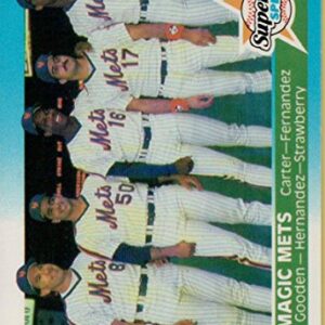 1987 Fleer #629 Gary Carter/Sid Fernandez/Dwight Gooden/Keith Hernandez/and Darryl Strawberry New York Mets Magic Mets MLB Baseball Card NM-MT