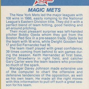 1987 Fleer #629 Gary Carter/Sid Fernandez/Dwight Gooden/Keith Hernandez/and Darryl Strawberry New York Mets Magic Mets MLB Baseball Card NM-MT