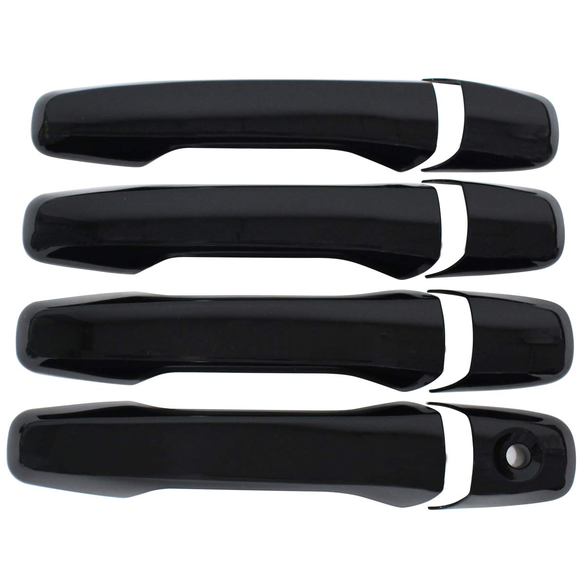 NewYall Black Exterior Door Handle Covers for Ford Edge Explorer 2011-2016 Outer Front Rear Left Driver and Right Passenger Side