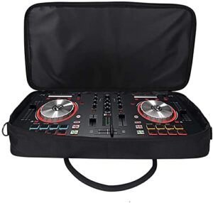 gig bag for dj controllers, heavy duty padded dj controller case, portable micro controllers bag, dj bag for multi-fx pedals, micro keyboards 22"x11.4"x3.9"（only bag）