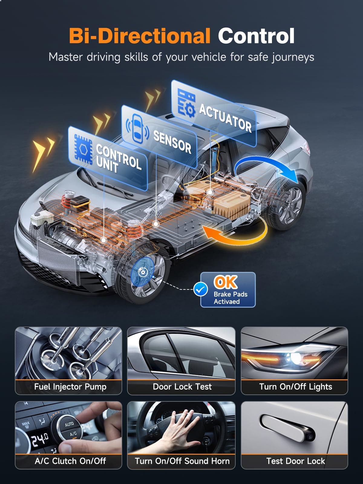 FOXWELL NT510 Elite fit for Mercedes-Benz MB Sprinter OBD2 Scanner Diagnostic Scan Tool Full System ABS SRS ESP BAS AC Car Code Reader with Bi-Directional All Service Oil EPB Reset Air Suspension