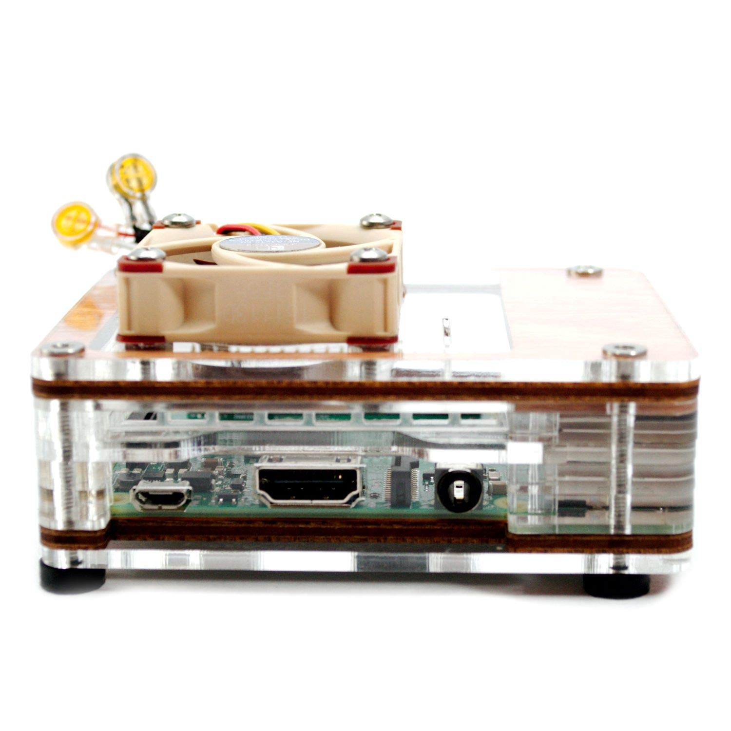 Zebra Bagel Fan Case – Raspberry Pi 4B, 3B+, 3B, 2B, and B+ ~ Color Options (Wood)