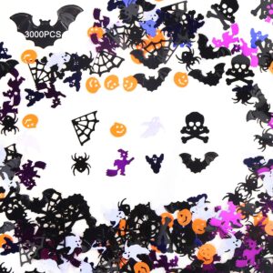 diyasy 3000 pcs halloween confetti glitter,confetti sprinkles bats spider pumpkin table scatter for halloween table decorations