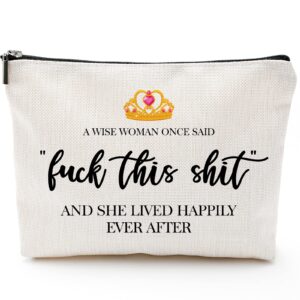 funny gifts for women, friends, hostess gift ideas strong women retirement cool gifts for coworkers women birthday gift ideas gag gifts girls weekend fun makeup travel bag inspirational cosmetic bag