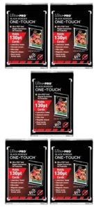 ultra pro black border one-touch card holder 130pt (5 pack)