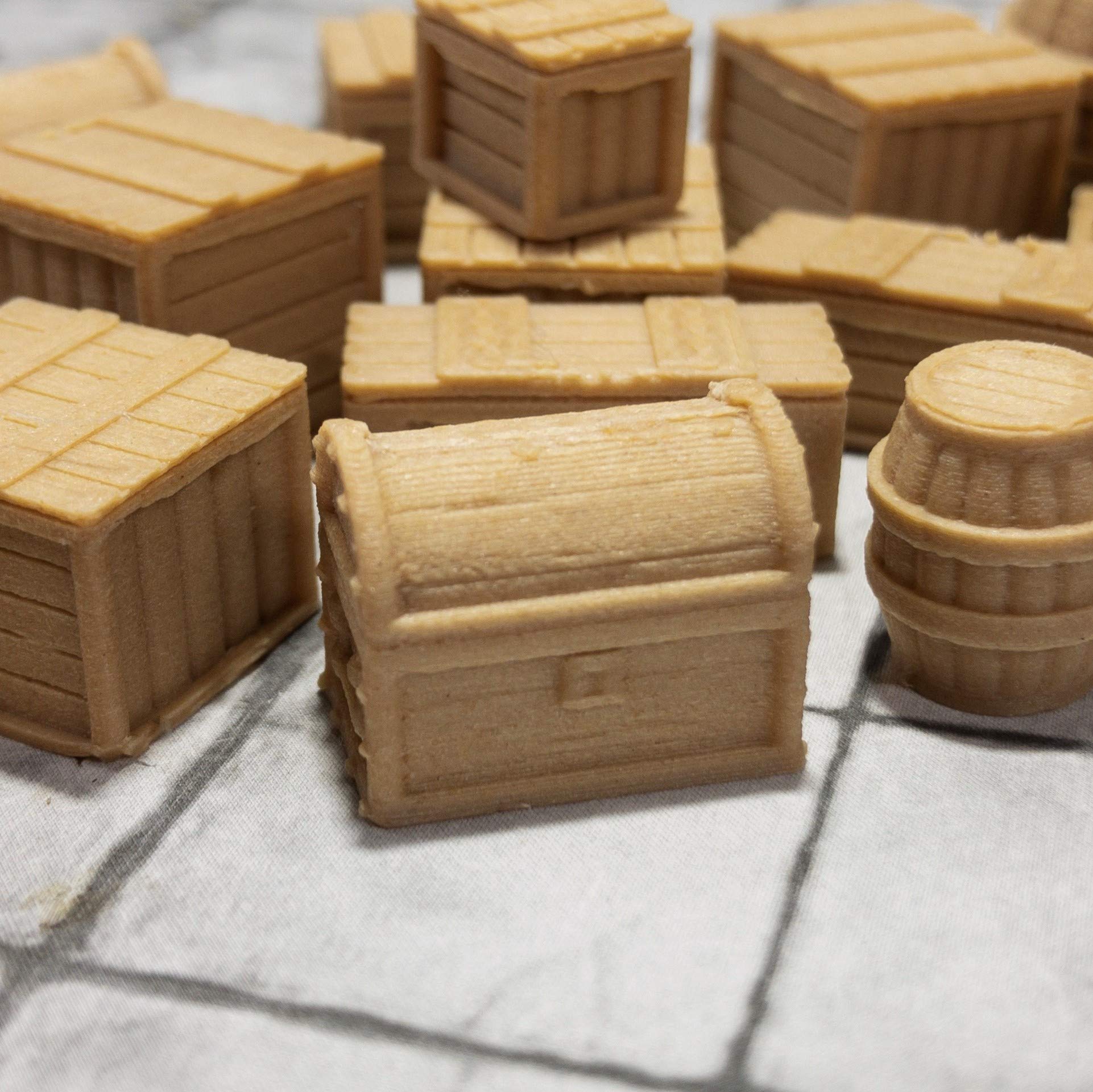 Extruded Gaming Pine Crates Barrels and Chests