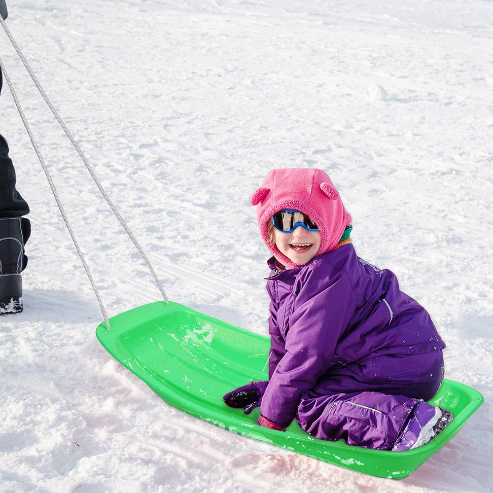 Atalawa KALUOLA Snow Sleds Toboggans, Sledges & Toboggans Heavy Duty Sledge Toboggan Sleigh Sleds Plastic Unisex Ski Fun Board…