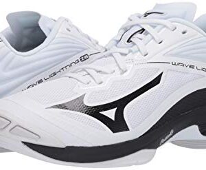 Mizuno Wave Lightning Z6 Womens Volleyball Shoe, White/Black, 10.5