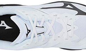 Mizuno Wave Lightning Z6 Womens Volleyball Shoe, White/Black, 10.5