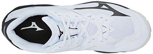 Mizuno Wave Lightning Z6 Womens Volleyball Shoe, White/Black, 10.5