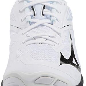 Mizuno Wave Lightning Z6 Womens Volleyball Shoe, White/Black, 10.5