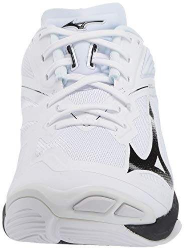 Mizuno Wave Lightning Z6 Womens Volleyball Shoe, White/Black, 10.5