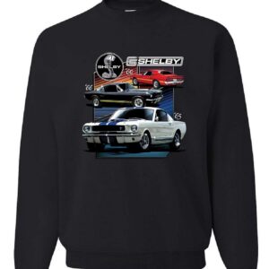 Tee Hunt Ford Mustang Shelby GT350 GT500 Sweatshirt American Muscle Cars Sweater Black X-Large