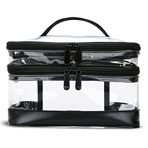 KIPBELIF Clear Makeup Bag Organizers - Multifunction Large Waterproof Portable Travel Makeup Cosmetic Bags