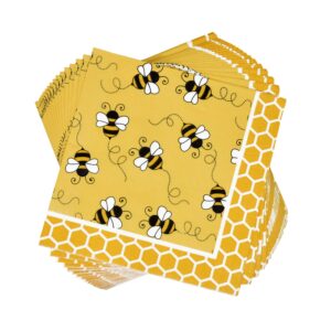 Gift Boutique Honey Bee Party Set - Serves 24, Includes Dinner Plates, Luncheon Napkins, and 24 9 oz Cups