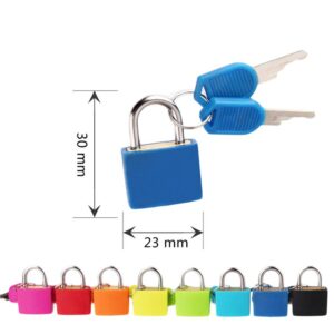 8 Pack Padlock, Small Padlock with Key for The Luggage Lock, Backpack,Gym Locker Lock,Suitcase Lock,Classroom Matching Game and More (8 Colors)