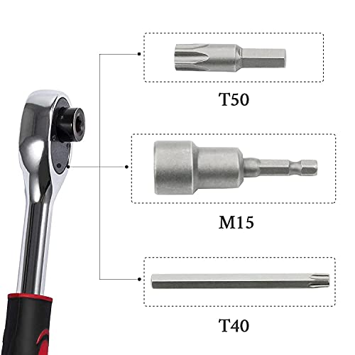 Hard Top Door Removal Torx Set Tool Kit Replace 82214166AB 68361574AB Compatible for Jeep Wrangler JL JK Gladiator Rubicon Sahara 2-4 Doors 2007-2021 Soft Top (Red)