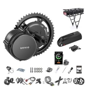 bafang bbs02b 36v/48v 500w mid drive kit with battery(optional) 48v ebike motor with diy lcd display/controller electric bikes conversion kit for mountain bike(c18 display,48v17.5ah battery)