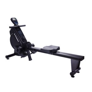 stamina dual air and magnetic resistance rowing machine w/fitness coaching app - 8 levels magnetic & air resistance, lcd monitor - compact rowing machines for home use