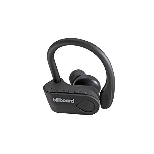 Billboard Bluetooth 5.0 True Wireless Stereo Sport Earhooks with Charging Stand, Black (BB2623)