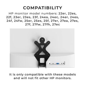 HumanCentric VESA Mount Adapter for HP Monitors 22er, 22es, 22f, 23er, 23es, 23f, 24ea, 24ec, 24er, 24es, 24f, 24fw, 25er, 25es, 25f, 27er, 27ea, 27es, 27f, 27fw, 27ec VESA Adapter Bracket (Black)