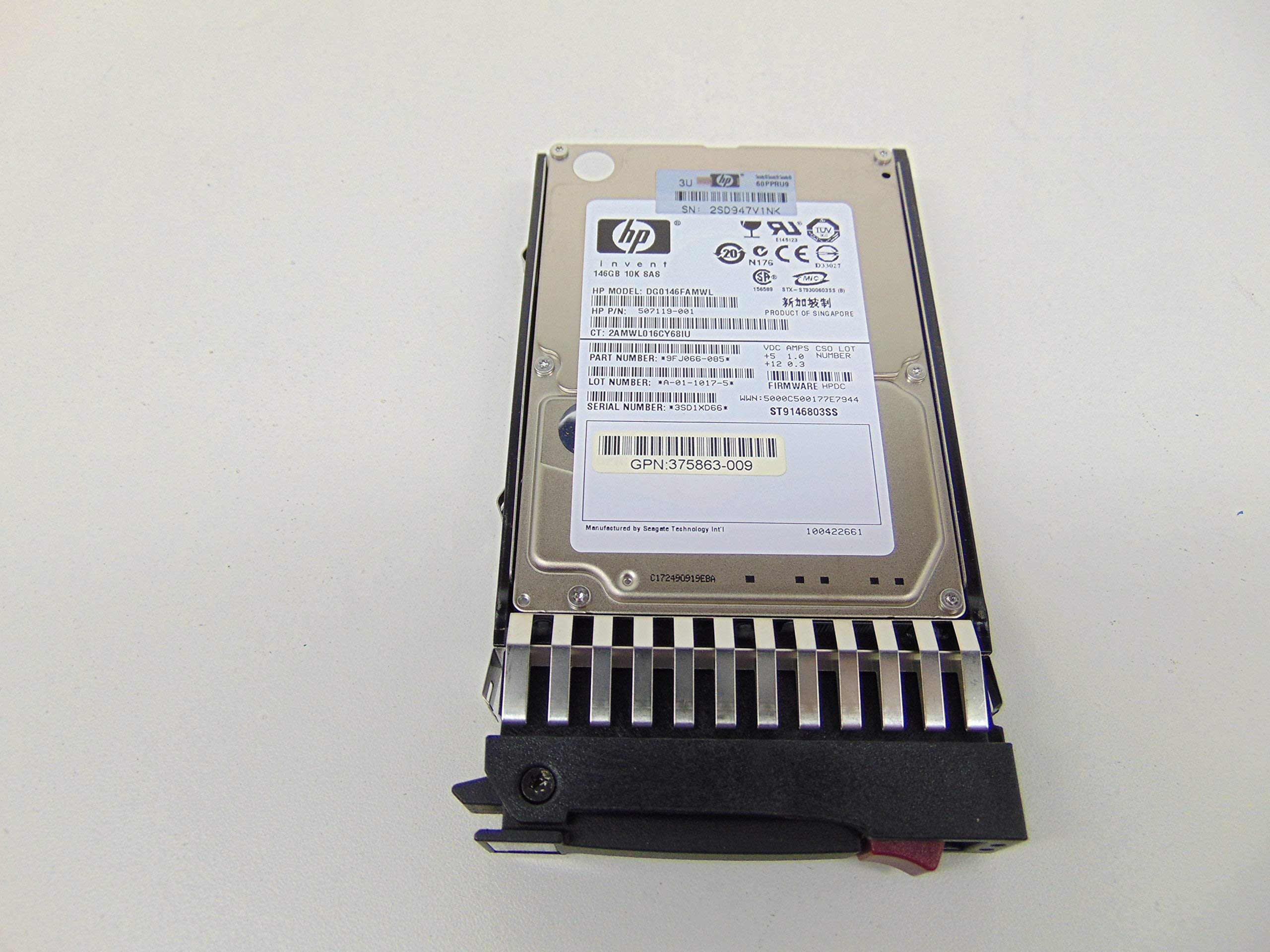 HP 146GB 10K 6G 2.5" Dual Port SAS - DG0146FAMWL (Renewed)