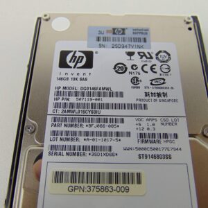 HP 146GB 10K 6G 2.5" Dual Port SAS - DG0146FAMWL (Renewed)