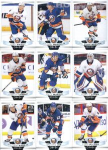 2019-20 o-pee-chee hockey new york islanders team set of 17 cards: josh bailey(#18), johnny boychuk(#59), cal clutterbuck(#70), jordan eberle(#84), matt martin(#92), robin lehner(#106), mathew barzal(#109), anders lee(#117), ryan pulock(#187), brock nelso