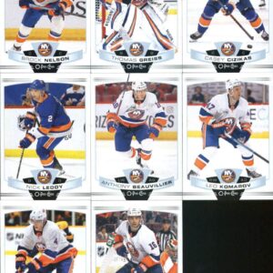 2019-20 O-Pee-Chee Hockey New York Islanders Team Set of 17 Cards: Josh Bailey(#18), Johnny Boychuk(#59), Cal Clutterbuck(#70), Jordan Eberle(#84), Matt Martin(#92), Robin Lehner(#106), Mathew Barzal(#109), Anders Lee(#117), Ryan Pulock(#187), Brock Nelso