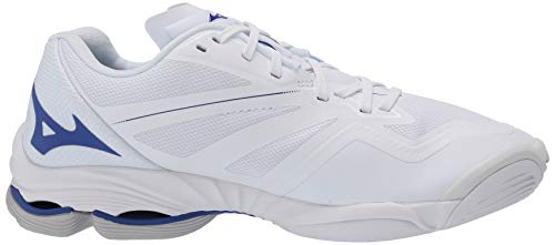 Mizuno Wave Lightning Z6 Mens Volleyball Shoe, White-Navy, 11