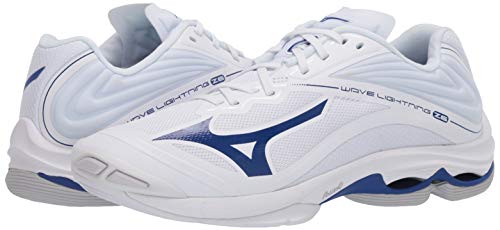 Mizuno Wave Lightning Z6 Mens Volleyball Shoe, White-Navy, 11