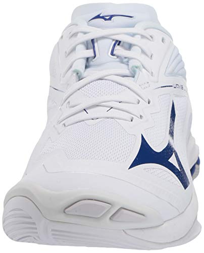 Mizuno Wave Lightning Z6 Mens Volleyball Shoe, White-Navy, 11