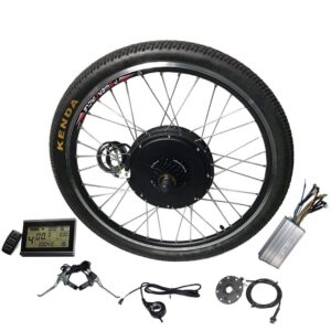 NBPOWER Electric Bike Kit 26inch Rear Hub Motor,48V E-Bike Kit 1500W Wheel Motor Electric Bicycle Conversion Kit with 7S flywheel and LCD Display