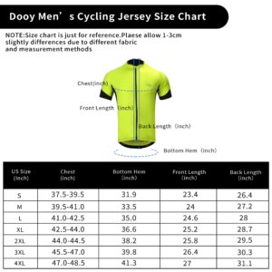 Cycling Jersey Mens Short Sleeve Bike Bicycle Shirts Biking Clothing Breathable Quick-Dry Shirt with Pockets（Yellow,3XL）